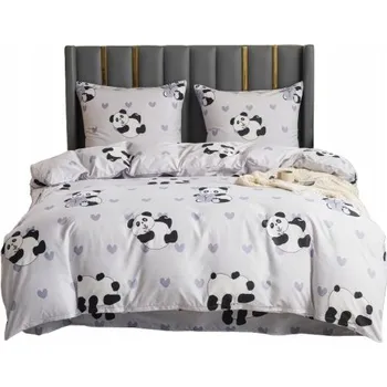 Povlečení Sada Povlečení Panda pro dvě osoby 220x200 se 2 povlaky na polštáře 70x80