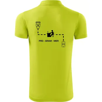 Pánská košile Programátor mobil - Polokošile Victory sportovní (dresovina) - L ( Limetková )