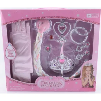 Karnevalový kostým Kostým Princezny KORONA WARKOCZ HŮLKA RUKAVICE ŠPERKY doplňky