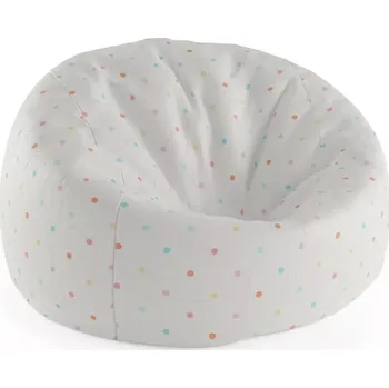 Sedací pytel Sablio Sedací vak Cocoon Barevné tečky na béžové - 75 x 45 x 35 cm