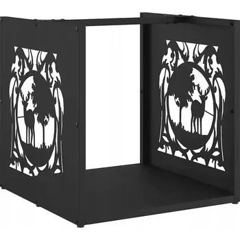 Stojan na dřevo VidaXL kovový