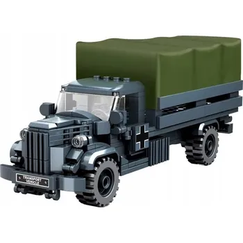 ostatní stavebnice Stavebnice vojenská nákladní auta Opel Blitz, 293 dílů + figurka a zbraň (KL26)