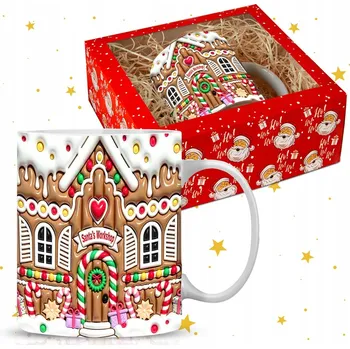 Vánoční dekorace Hrnek jako Dárek k Mikuláši, na Vánoce, vánoční 3D sada