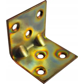 Tesařské kování Úhelník spojovací zesílený tesařský pro dřevo střechy 35x35x40 zlatý