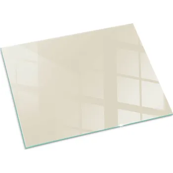 Krbová kamna Ochranný skleněný talíř na Kamna S Potiskem béžová barva, 80x60 cm