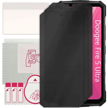 Pouzdro na mobilní telefon 3x Hybridní Sklo s Filtrem Soukromí pro Doogee Fire 5 Ultra, PRIVACY (Ochrana Soukromí)