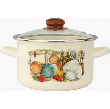 Hrnec Hrnec smaltovaný s okrajem, 20 cm, 3,8 l Kuchař