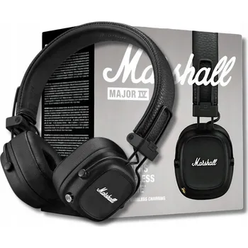 Sluchátka Bezdrátová sluchátka přes uši Marshall Major IV černá