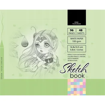 Skicák 148x105 mm / 96 listů, 100 g/m2, tvrdé desky fresh