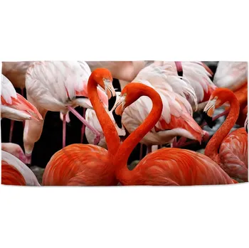 Osuška Sablio Ručník Plameňáci 2 - 50x100 cm