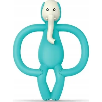 Hračka pro kojence Terapeutické kousátko Matchstick Monkey silikonové modré