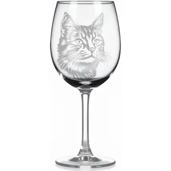 Sklenice Sklenice na víno s kočkou – motiv 224