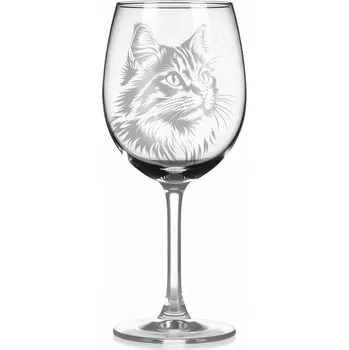 Sklenice Sklenice na víno s kočkou – motiv 93