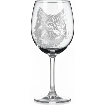 Sklenice Sklenice na víno s kočkou – motiv 126