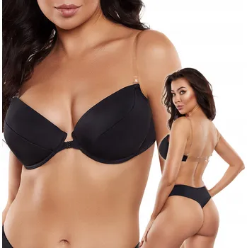 Podprsenka Biustonosz Push Up Černá 75C Silikonová Zadní část Podprsenka AXAMI V-5780