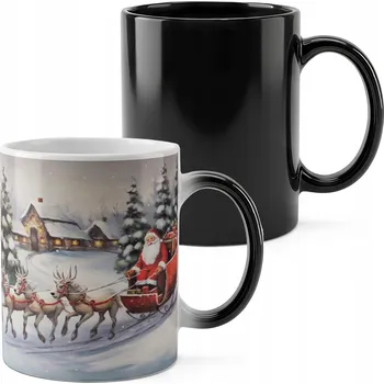 MAGICKÝ HRNEK 330ML S POTISKEM - VÁNOČNÍ MIKULÁŠ SOB DÁREK