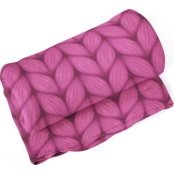 deka Sablio Deka Pletení ve fuchsiové barvě - 150x120 cm