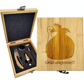 Víno Sablio Dárková sada na víno Gratulujeme!!!: 147×168×49 mm