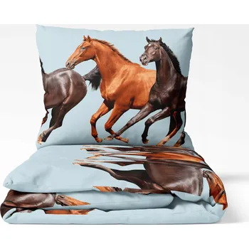 Povlečení Sada povlečení 220x200 s motivem koně, souprava do ložnice na postel