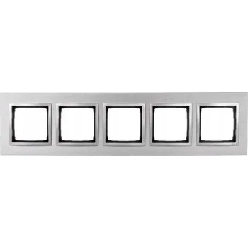 vypínač Pětidílný Rámeček Kontakt-simon stříbrný