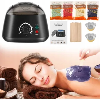 SADA PRO DEPILACI: OHŘÍVAČ + 400g TVRDÝ VOSK V GRANULÍCH + ŠPACHTLE