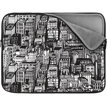 pouzdro na notebook Sablio Obal na notebook Kreslené mrakodrapy - 17"