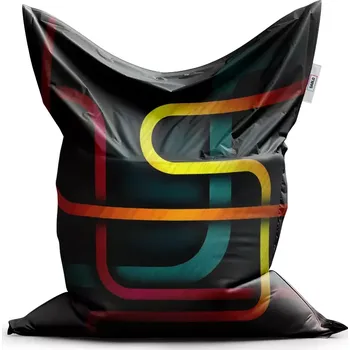 Sedací pytel Sablio Sedací vak Classic Barevné klikyháky - 200x140 cm