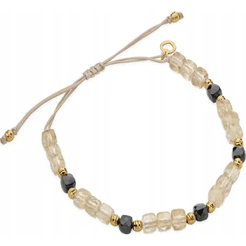 Náramek Náramek šňůrka stříbro 925 citrín turmalín