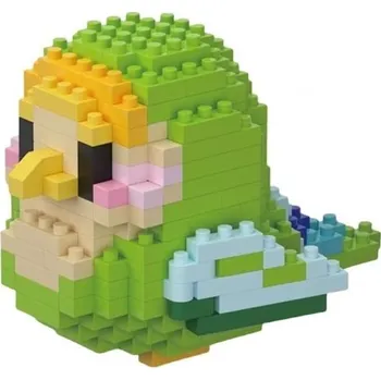 ostatní stavebnice Zelený papoušek 7.6 x 10 x 5.5 cm Mikro mini stavební bloky 3D model montážní cihly pro milovníky ptáků Kreativní zábavná dekorativní stavebnice
