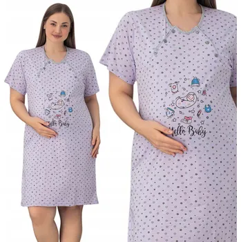 Dámské noční prádlo Noční těhotenská košile pro porod a kojení, velikost XXL
