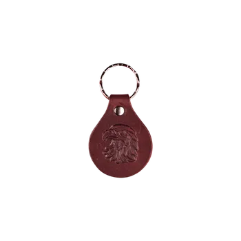 Zubíček Kožená klíčenka s různými motivy Motiv: LP02/H - smrková větvička, Barevná varianta: hnědá