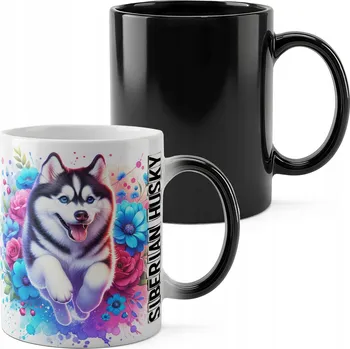 MAGICKÝ HRNEK 330ML S POTISKEM - PES PSI HUSKY SIBIŘSKÝ