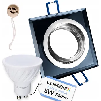 Žárovka Stropní svítidlo zapuštěné Lumenix 5 W GU10 9 cm černé