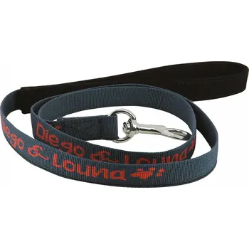 Vodítko pro psa Sans marque Vodítko pro psy Diego & Louna, 150 cm, dark grey