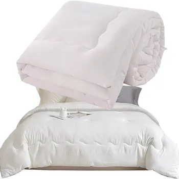přikrývka celoroční prodyšná teplá zimní přikrývka 160 × 200 cm bílá