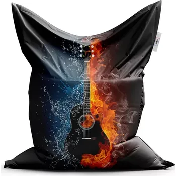 Sedací pytel Sablio Sedací vak Classic Ohnivá kytara - 150x100 cm