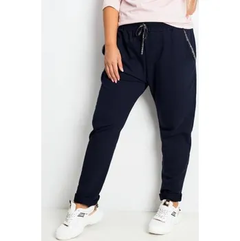 Dámské tepláky plus size SAVAGE modré