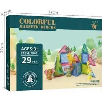 ostatní stavebnice SADA 29 MAGNETICKÝCH KOSTEK - ROZVÍJÍ KREATIVITU A PŘEDSTAVIVOST!