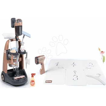 Dětský spotřebič Set úklidový vozík s ručním napařovačem Rowenta Trolley Upright Hoover Smoby se světlem a tyčový vysavač se zvukem