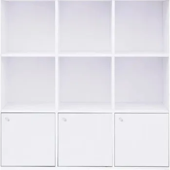 Knihovna Regál Vasagle 97,5 x 97,5 x 29 cm bílý