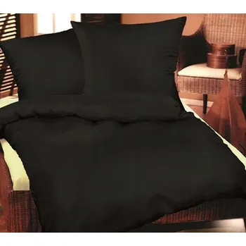 Povlečení Povlečení bavlněné 180x200 černé jednobarevné
