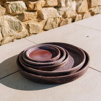 Květináč Květináč keramický fialový, průměr 28 cm