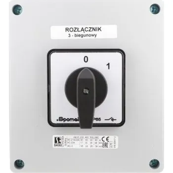 vypínač Křížový spínač 80A odpojovač 0-1 3-pólový