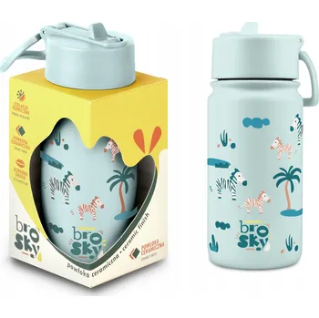 Láhev Brosky Kids Ocelová láhev na vodu pro děti, mátová, 450 ml