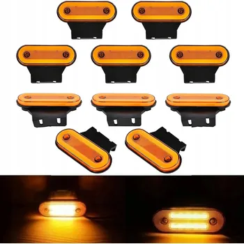 Přídavný světlomet 10x OBRYSOVÉ SVĚTLO LED DIODOVÉ ORANŽOVÉ + SADA ŠROUBKŮ