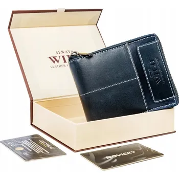 Always Wild peněženka z pravé kůže modrá - muž