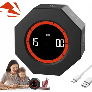 Kuchyňský teploměr LED DIGITÁLNÍ TEPLOMĚR DO LEDNIČKY OTOČNÝ KUCHYŇSKÝ ČASOVAČ