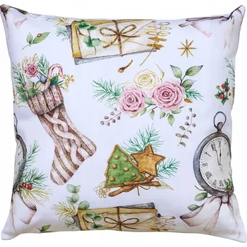 Povlak na dekorativní polštářek Vánoční Povlak Na Polštář 40 x 40 cm 100% Bavlna, Vánoce