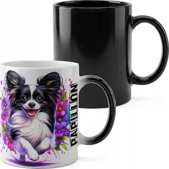 MAGICKÝ HRNEK 330ML S POTISKEM - PES PSI PLEMENO PAPILLON