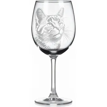 Sklenice Sklenice na víno s kočkou – motiv 9